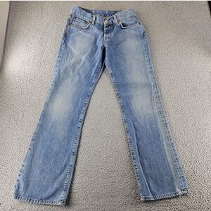 VINTAGE Lucky Brand Jeans Womens 4 Light Wash Made in USA Bootcut 00s Y2K